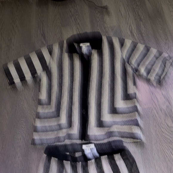 Toboggan White Label Geo  Luxury design black grey 2 piece Knit lounge  set - Picture 4 of 17